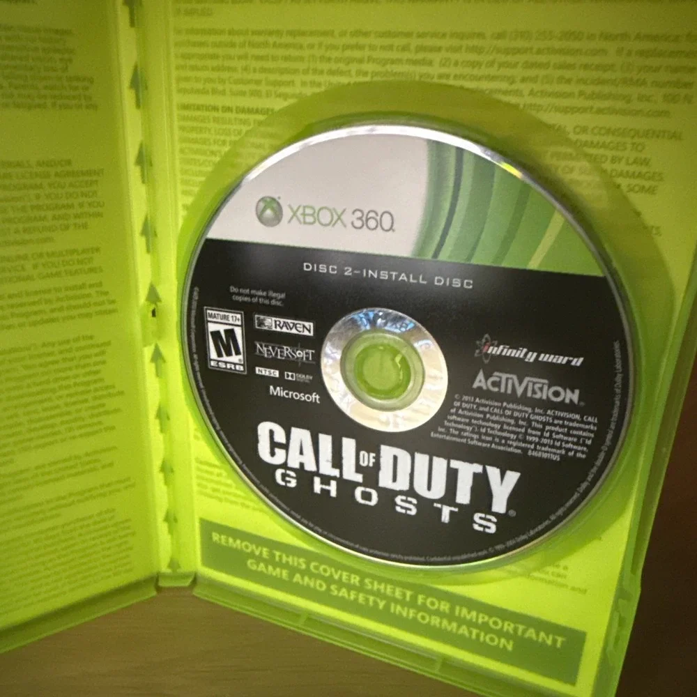 Call of Duty: Ghosts (Microsoft Xbox 360, 2013) Install Disc Only